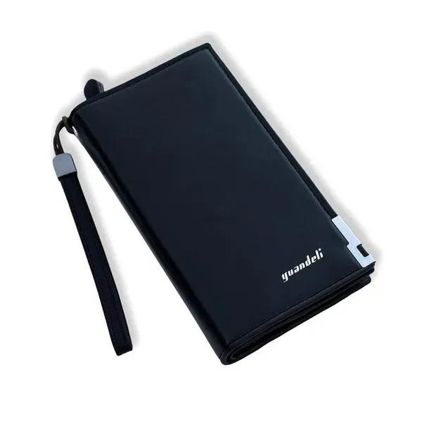Men's Leather Bi-Fold Wallet with Pen Holder-Mix