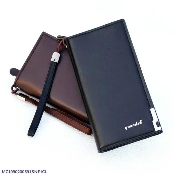 Men's Leather Bi-Fold Wallet with Pen Holder-Mix