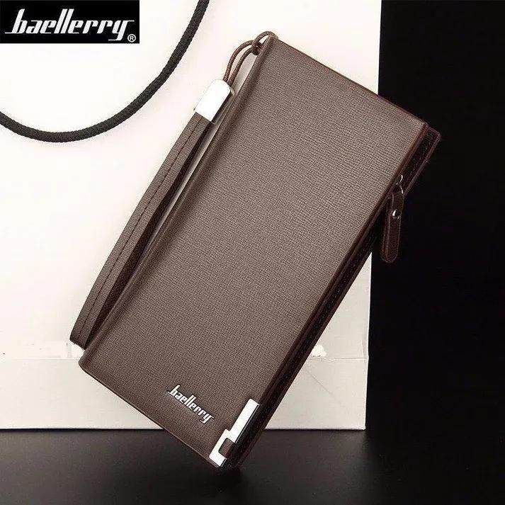 Men's Leather Bi-Fold Wallet with Pen Holder-Mix